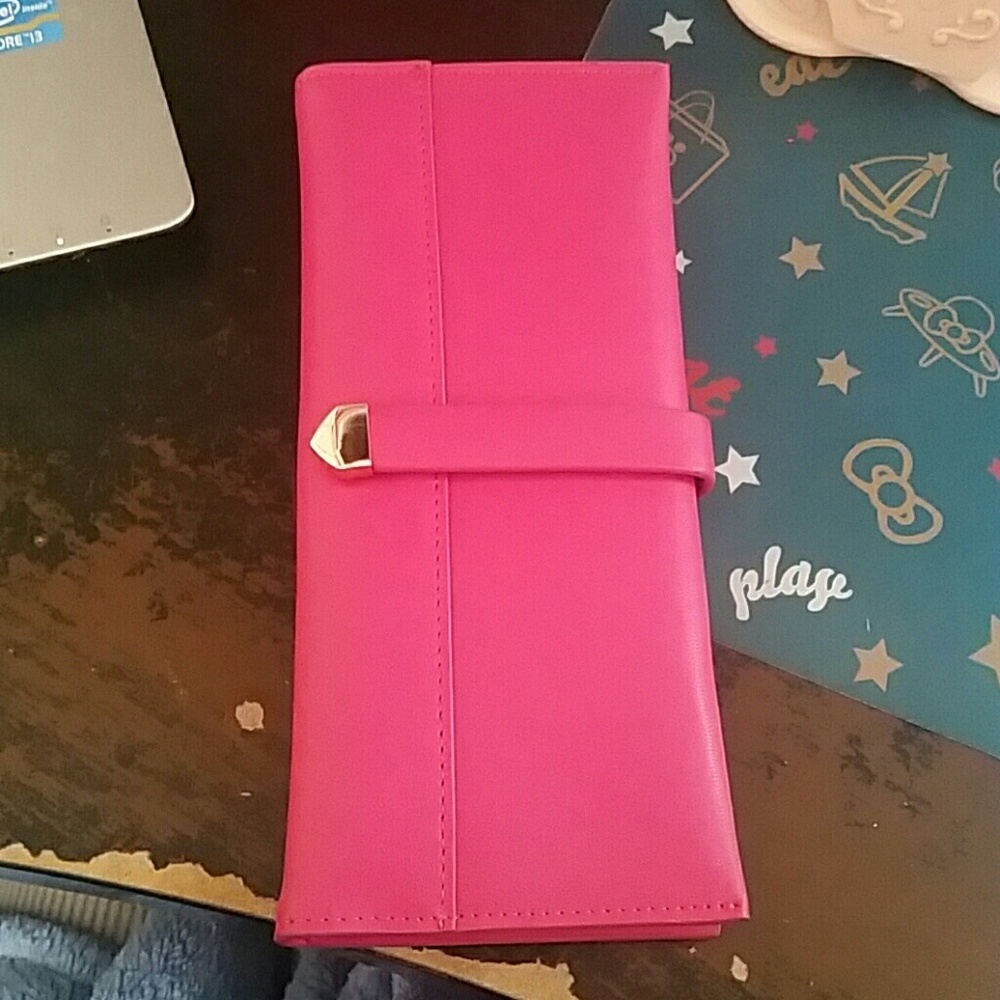 Leather long wallet